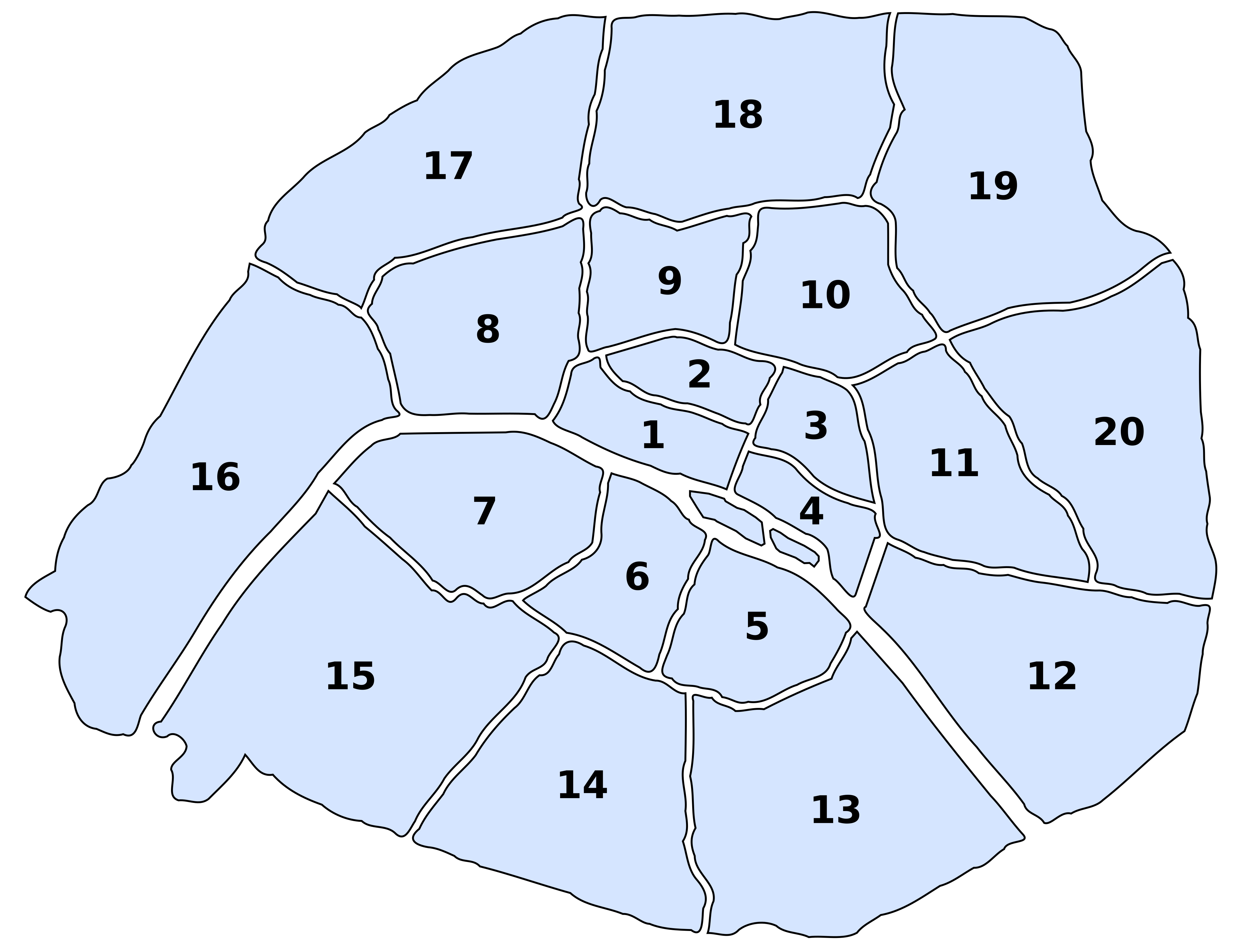 arrondissements map