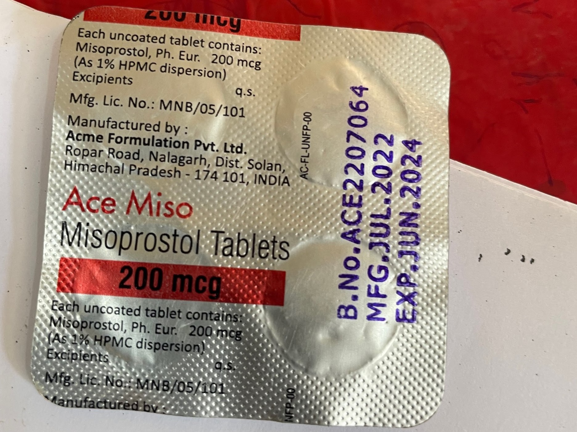 Misoprostol tablet