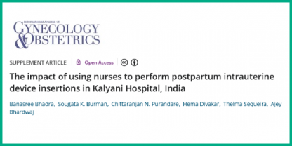 Using nurses to perform postpartum intrauterine device insertions in Kalyani Hospital, India