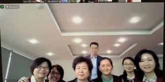Screen capture from a Zoom call between the Chinese principal trainers and the OGSM team