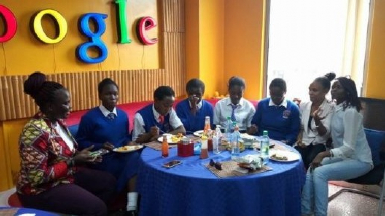 5 Kenyan girls discuss a FGM app at Google HQ